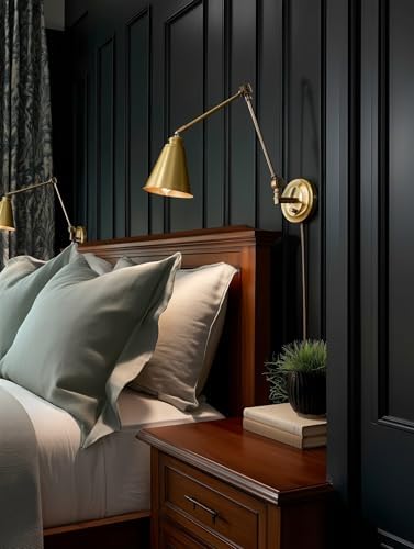 Kira Home Ellis 18" Swing Arm Wall Sconce, 2-Pack