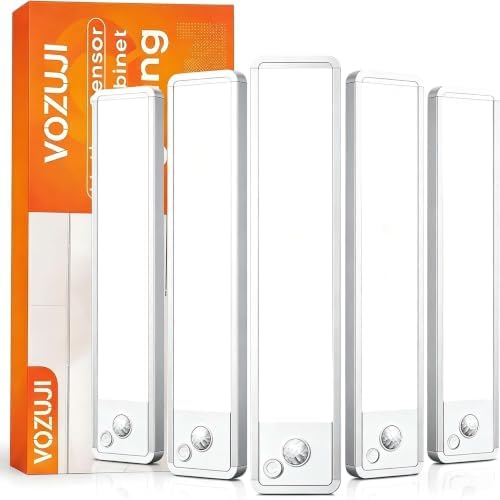 Rechargeable Under Cabinet Motion Sensor Lights, 5 Pack