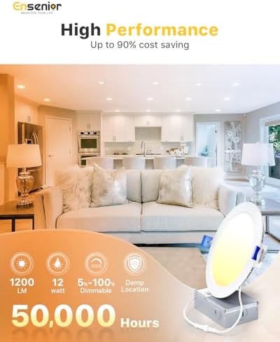 Ensenior 16 Pack 6 Inch LED Recessed Ceiling Light