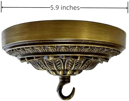 5.9 Inches Brass Ceiling Light Canopy Plate