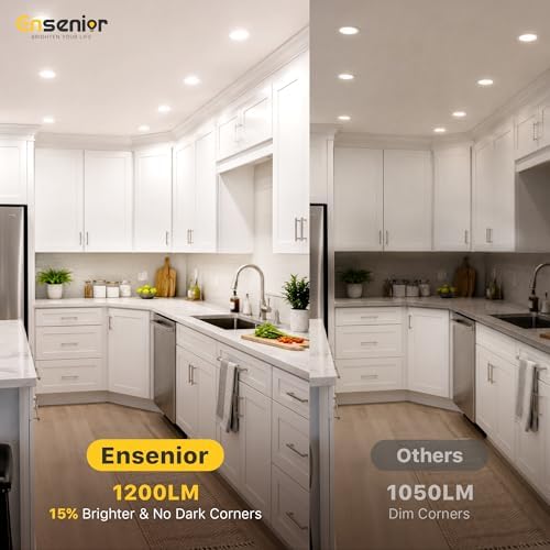 Ensenior 12 Pack 6 Inch LED Recessed Ceiling Light