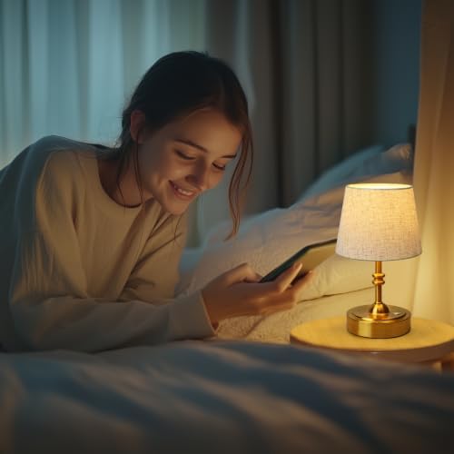 ONEWISH Gold 4000mAh Rechargeable Table Lamp
