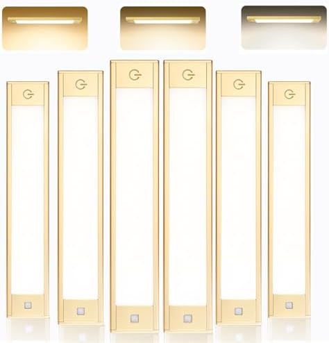 V4light Rechargeable Motion Sensor Cabinet Light, 6Pcs, 9in