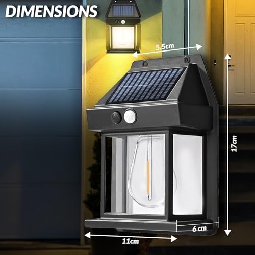 Solar Wall Lights, 2 Pack, Waterproof