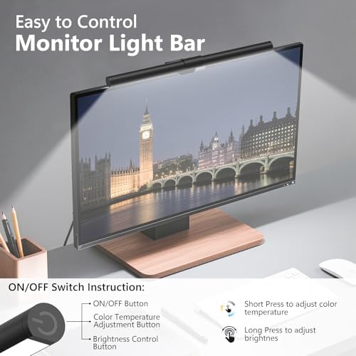 Monitor Light Bar, Eye-Care USB Reading Mnitor lamp, 11.8'' LED