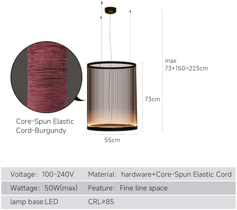HEYAN 21.6 Inch Dimmable LED Pendant Light
