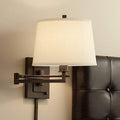 Easley 15" Bronze Plug-In Swing Arm Wall Lamp