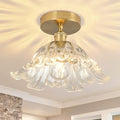 11" Vintage Transparent Semi Flush Mount Ceiling Light