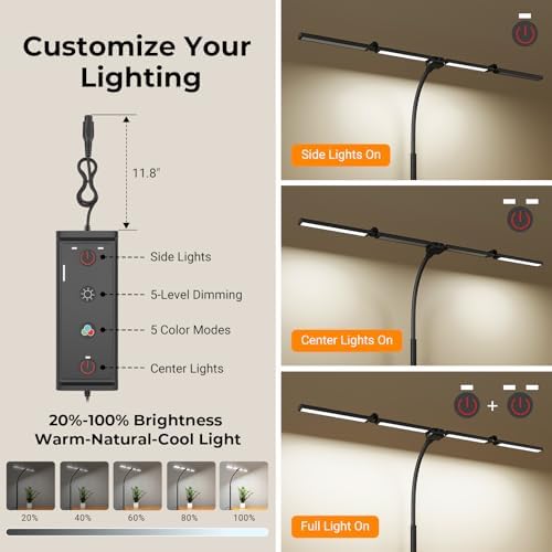 Adjustable Swing-Arm LED Desk Lamp with Clamp