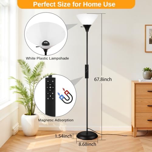Coucrek Torchiere Floor Lamp for Living Room