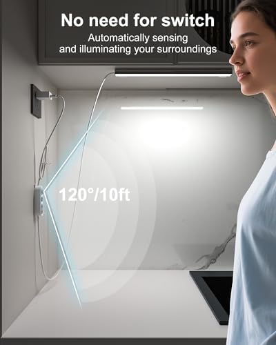 ASOKO Motion Sensor Dimmable LED Under Cabinet Light, 12"
