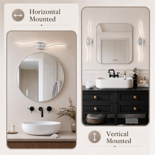 31.5 Inch LED Bathroom Vanity Light, Brushed Nickel