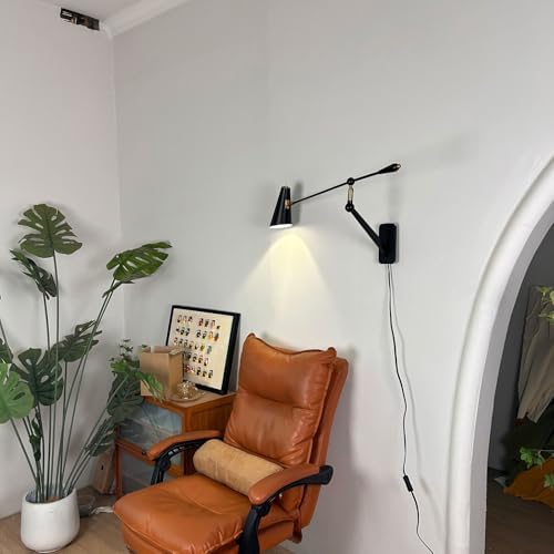 Adjustable Swing Arm Wall Lamp, E26 Base