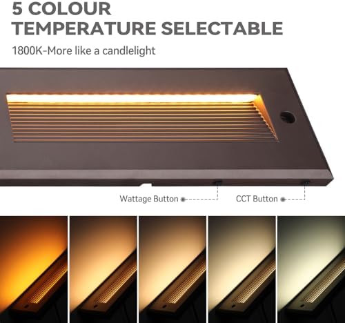 LEONLITE 12-Pack 9 Inch Dimmable LED Step Lights