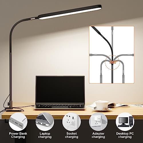 SKYLEO LED Desk Lamp, 33.5" Tall, 5 Color Modes