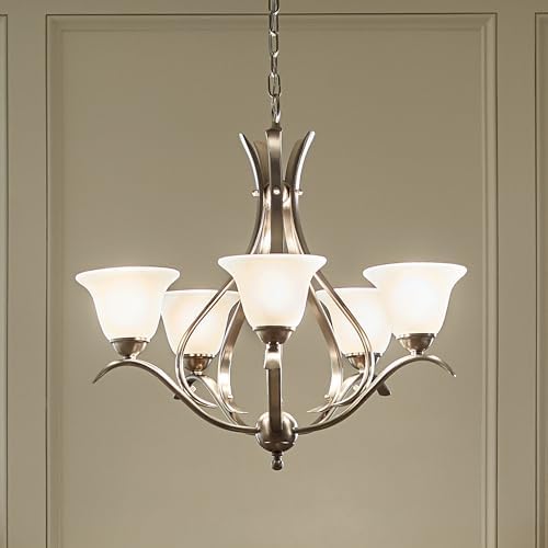 Kichler Dover 5-Light Chandelier, Brushed Nickel