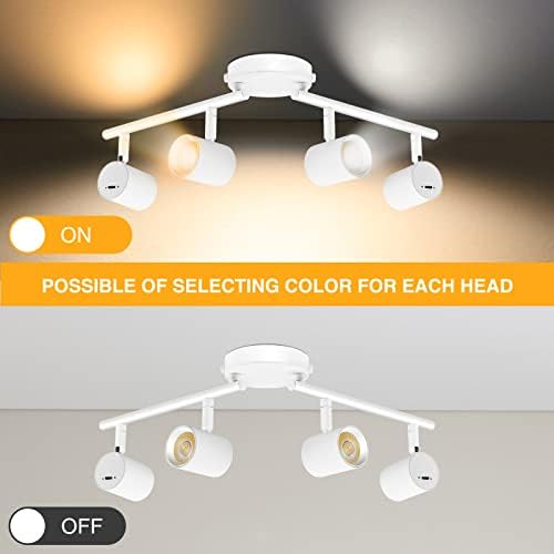 VANoopee 5-Color 4-Light LED Track Lighting Fixture