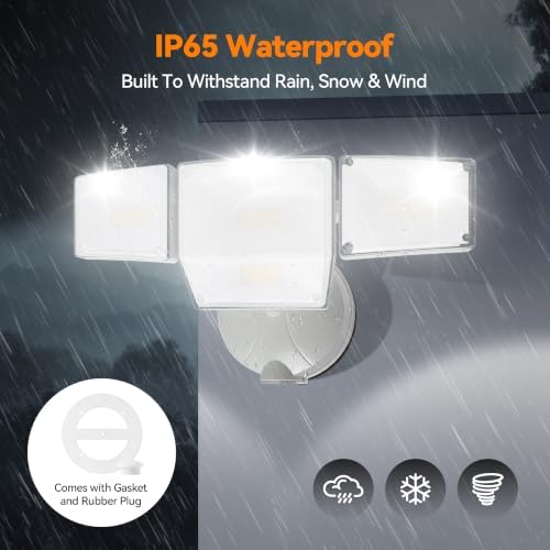 85W 4-Head LED Flood Light, 5000K, White