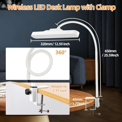 ShineTech Rechargeable Magnetic Clip-on Desk Lamp