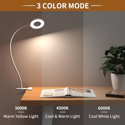 iZELL Reading Light, USB Clamp Lamp for Child Reading Book in Bed at