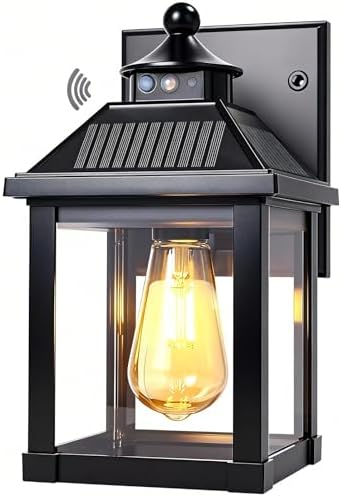 Solar Wall Lights, Dusk to Dawn, Motion Sensor