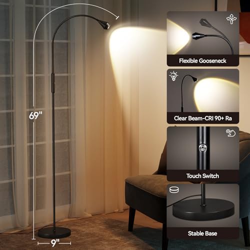 SUNMORY Adjustable LED Floor Lamp, Reading Lamp