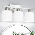 PARTPHONER 3-Light Bathroom Vanity Light, Brushed Nickel