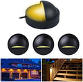 RNEHON 4-Pack 2W Low Voltage LED Deck Lights, Black