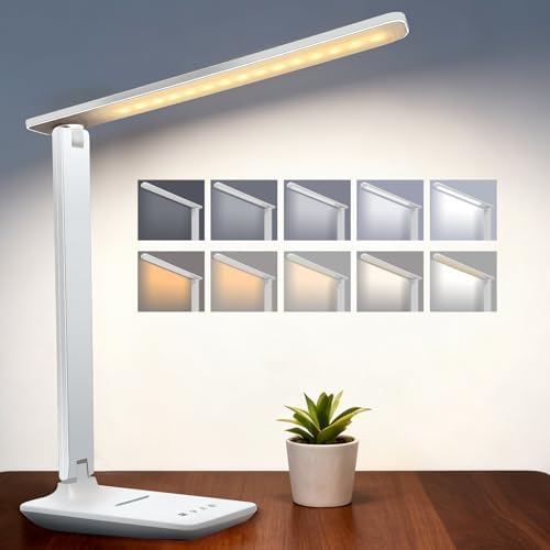 LED Rechargeable Desk Lamp, 4000mah, White