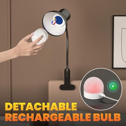 Rechargeable RGB Clip-On Reading Lamp with Clamp