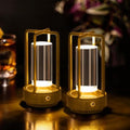 Cordless Rechargeable Crystal Table Lamp, Gold