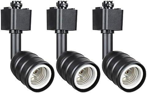 Mecgirn H Track Lighting Heads, E26 Base, 3 Pack