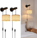 XSDeTu Plug-in Wall Sconces Set of 2