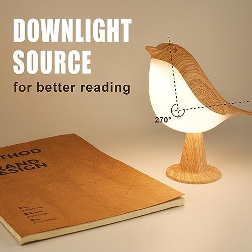 Haotao Small Bird Table Lamp, 2600mAh Rechargeable
