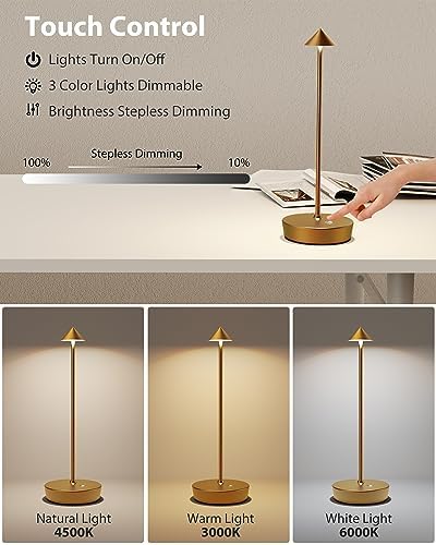 Rechargeable 6000mAh Cordless Outdoor Table Lamp