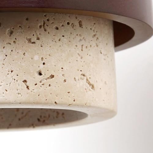 Yellow Travertine Pendant Light, 3000K