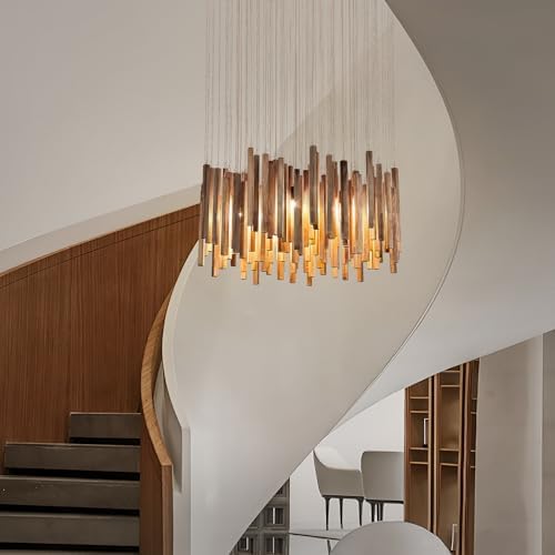 12-Light Wood Chandelier