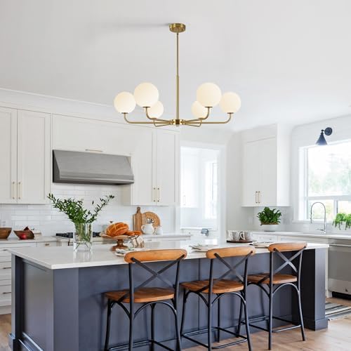 Gold 6-Light Sputnik Chandelier