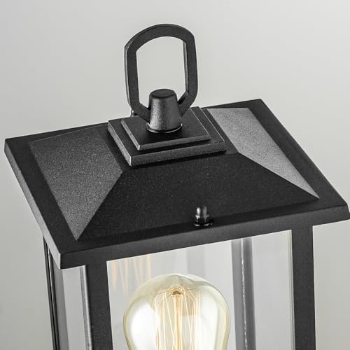 mirrea 18-Inch Outdoor Post Light, Matte Black