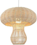 17.7" Boho Rattan Chandelier