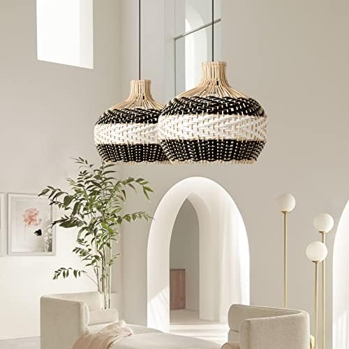 Arturesthome Handmade Woven Rattan Pendant Light