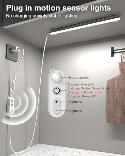 ASOKO Motion Sensor Dimmable LED Under Cabinet Light, 12"