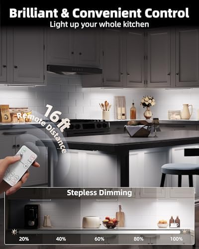 EZVALO 5-Pack Motion Sensor Under Cabinet Lights, 6500K