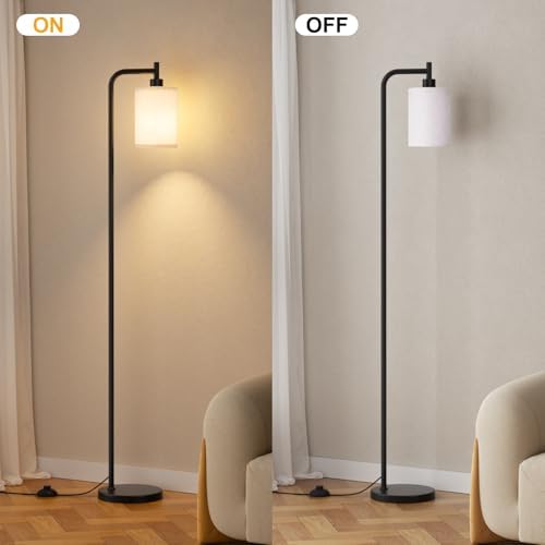 Ziisee 64" Floor Lamp with Remote Control, Beige Shade