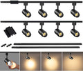 Zoomable 8-Light LED Track Lighting Kit, 12W Black