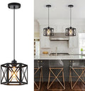 XSDeTu 2 Pack Black Farmhouse Pendant Lights