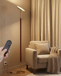 JOOFO Wood LED Torchiere Floor Lamp, 3000LM