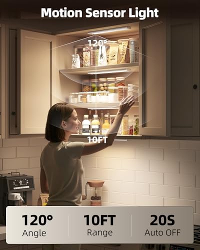 6 Pack 12-Inch Rechargeable Motion Sensor Under Cabinet Lights