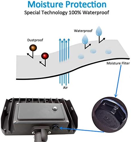 100W LED Flood Light with Knuckle, 5000K