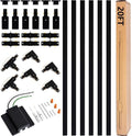 20FT H Track Lighting Rails Kit, Black